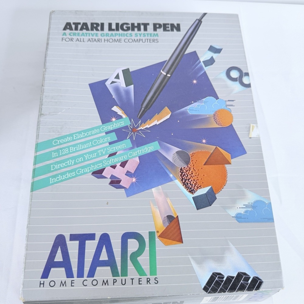 Atari 400/800 Light Pen CX75 CIB Complete in Box‎ w/AtariGraphics Cart & Manual